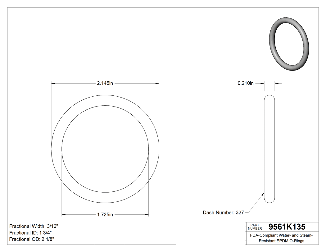 Technical drawing - 9561K135